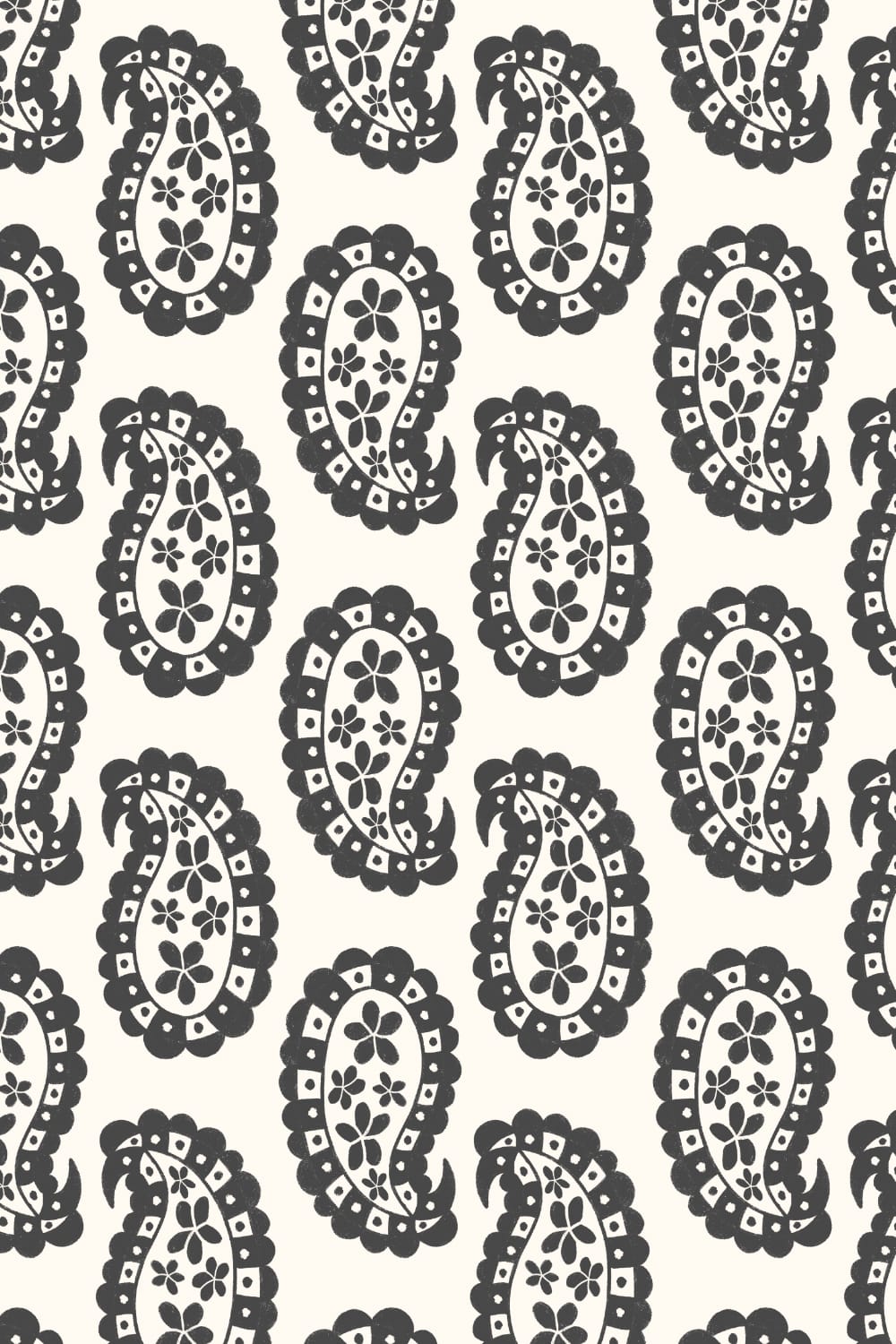 Scalloped Paisley Floral