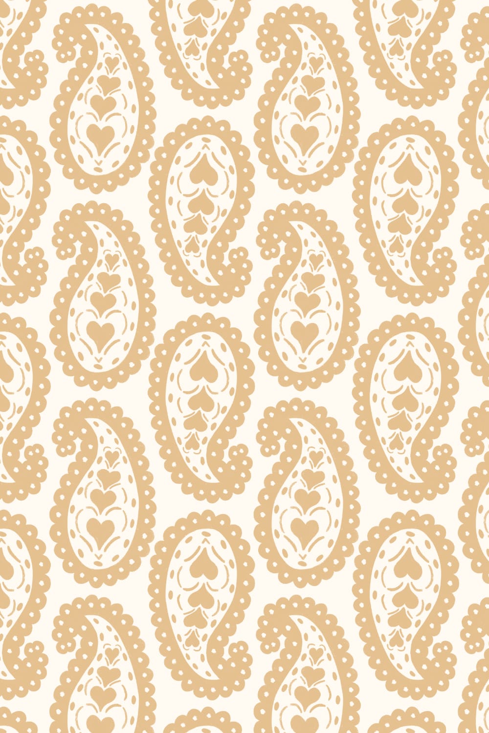 Scalloped Heart Paisley