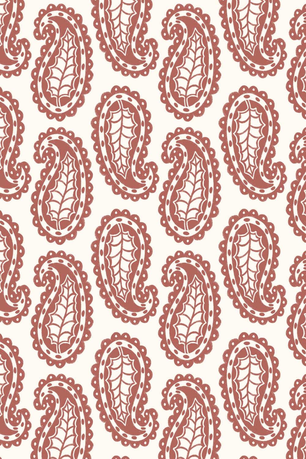 Scalloped Leaf Paisley