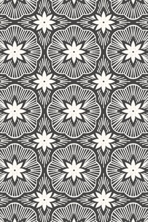 Bold Geometric Tiled Floral
