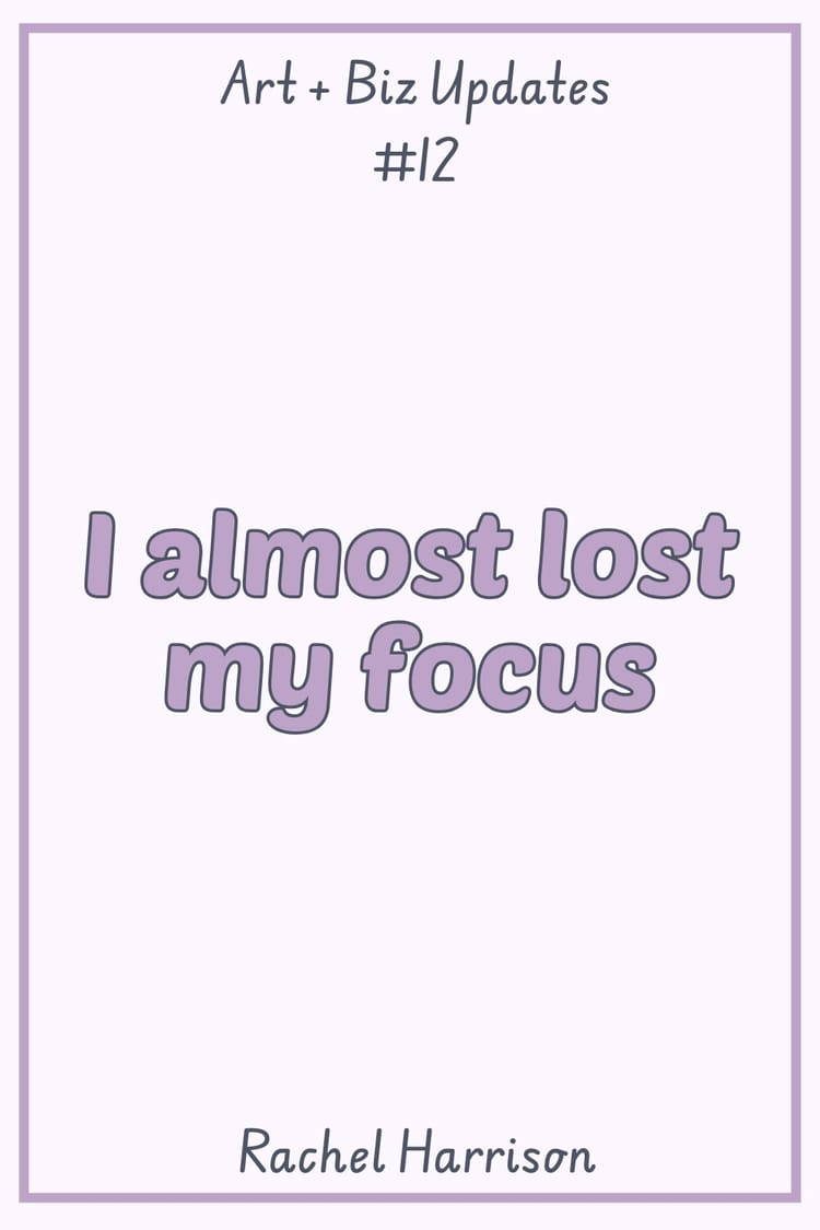 I almost lost my focus