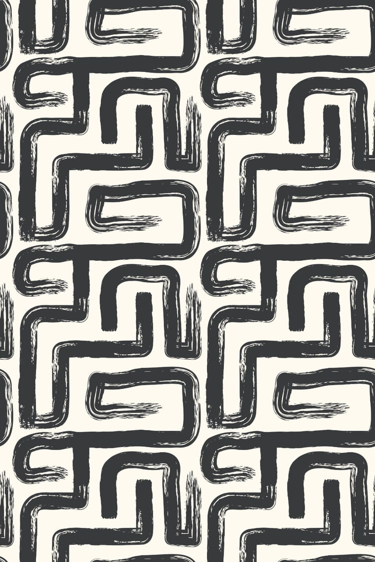 Inky Geometric Brushstrokes