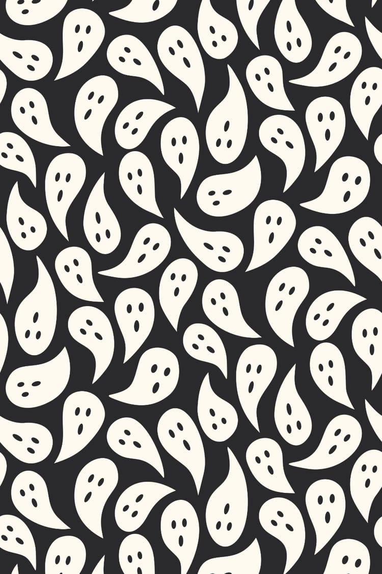 Allover Halloween Ghosts