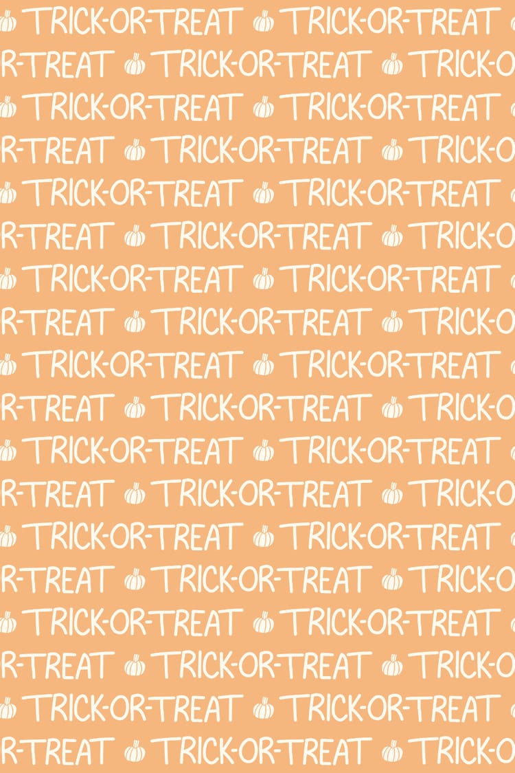 Trick-Or-Treat Hand Lettered Text