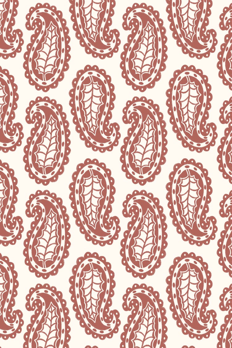 Scalloped Leaf Paisley